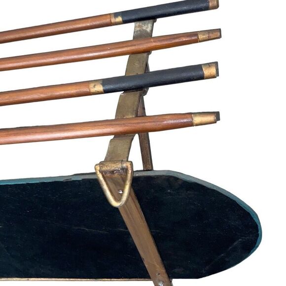 Vintage 1970s Billiard Pool Ball Wooden Coat Rack/ Shelf Wall Display 37x13x12 - Picture 5 of 11